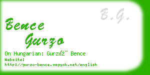 bence gurzo business card